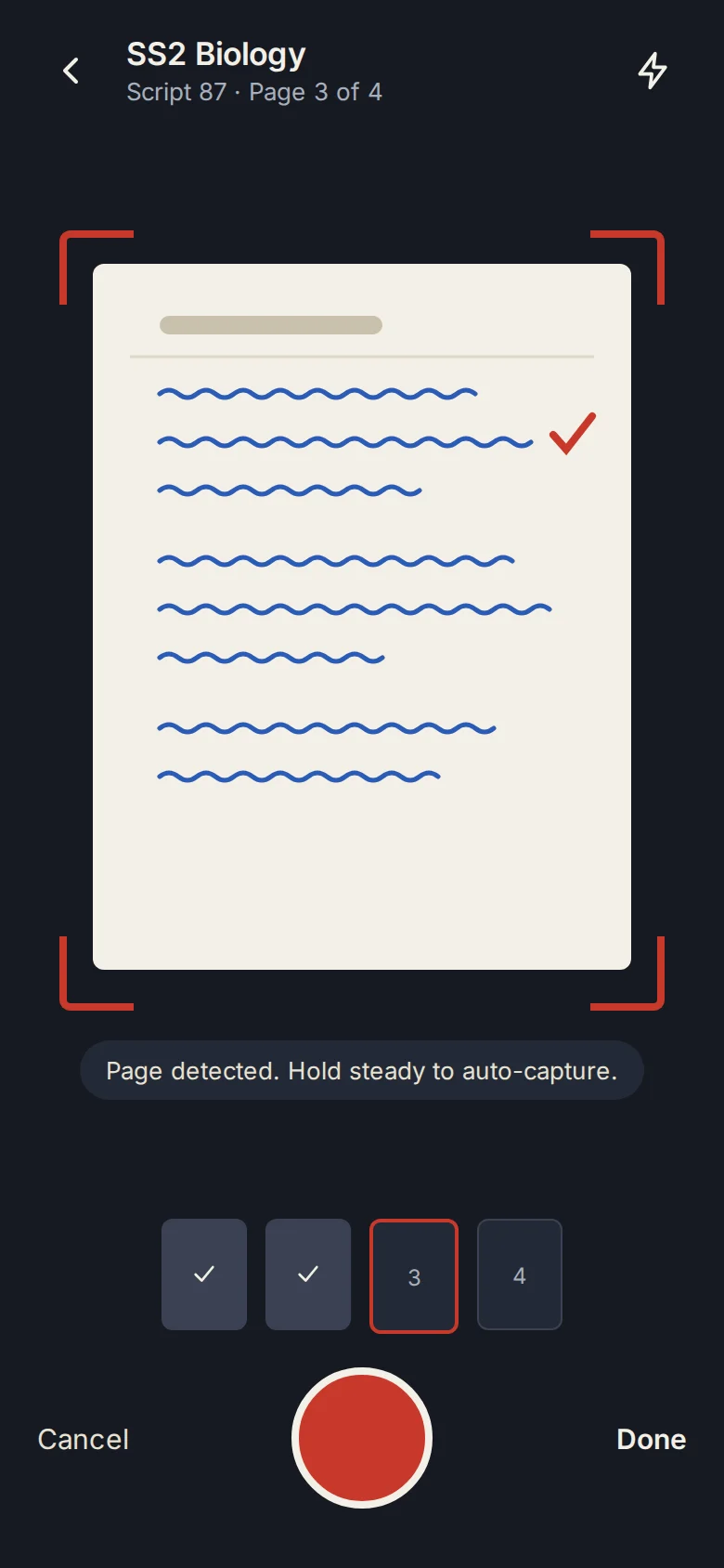 Alama app Scan screen